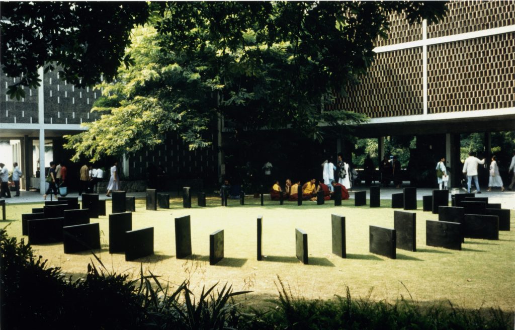 Athanasy 1994 49 Cuddhappa Stone, 70 x 49 x 7cm Buddhist Conference, IIC - India International Center, New Delhi 