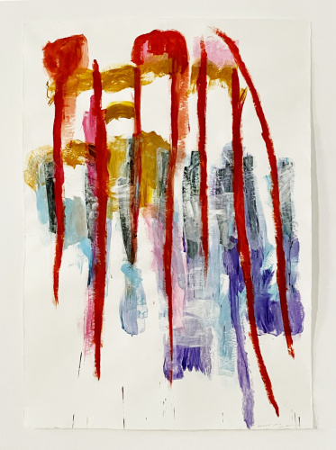 HighAlert I Juni  215 x 150 cm Gouache, Aquarell