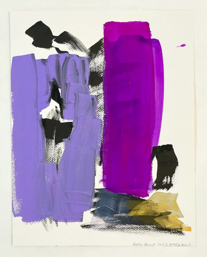 Kyoto Hills 42 x 32cm Gouache on Paper 2024