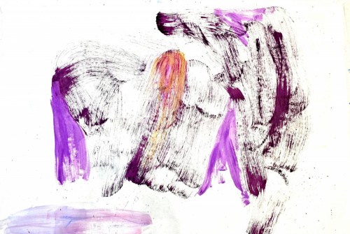 THE MOVING SILENCE - The Kyoto Hills 2024 Gouache on Hanji Paper 150 x 215 cm